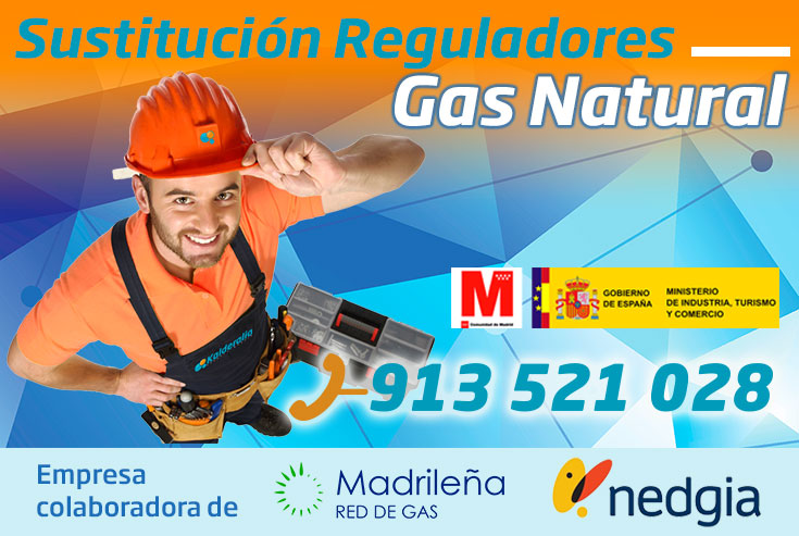 Sustitución regulador de gas natural en Las Rozas de Madrid